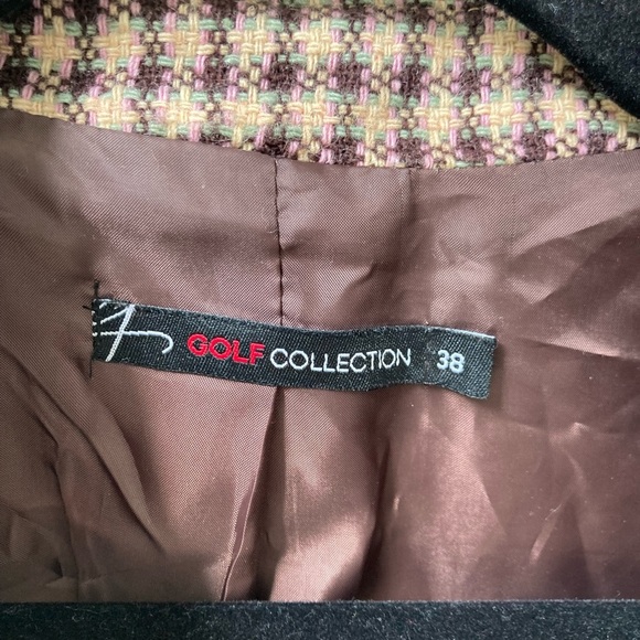 Vintage Houndstooth Wool Blazer with Black Trim – Tailored Chanel-Inspired - Picture 5 of 11